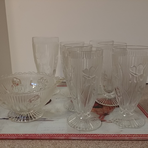 iris herringbone Other - Iris herringbone depression glasses